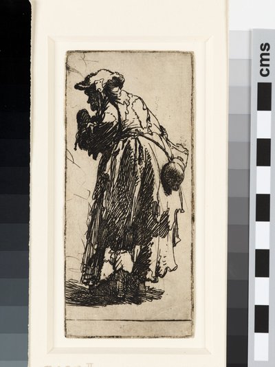Öreg koldusasszony tökös, 1629 körül (rézkarc) alkotó: Rembrandt van Rijn