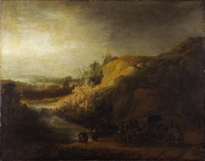 ""Táj Eunuch megkeresztelésével"" Rembrandt van Rhijn (1606-1669) festménye, 1640 Niedersachsisches Landesmuseum, Hannover alkotó: Rembrandt Harmensz. van Rijn