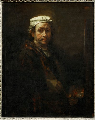 A művész portréja a festőállványánál ... alkotó: Rembrandt Harmensz. van Rijn