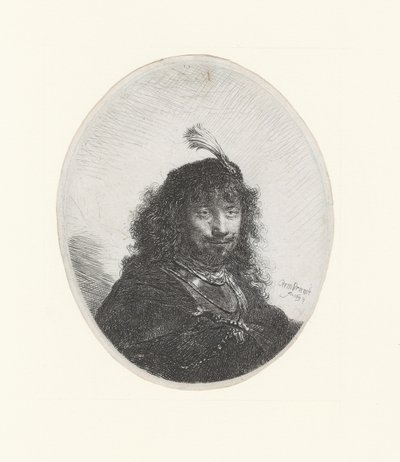 Rembrandt a karddal és a kócsaggal alkotó: Rembrandt Harmensz. van Rijn