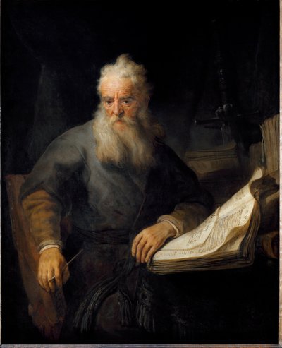 Szent Pál ábrázolása (festmény alkotó: Rembrandt van Rijn