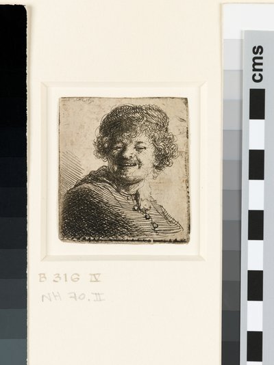 Önarckép sapkában: nevet alkotó: Rembrandt van Rijn