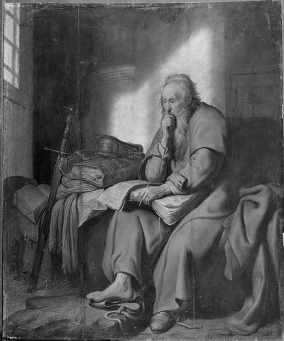 Pál apostol a börtönben (olaj, vászon) (f/w fotó) alkotó: Rembrandt van Rijn