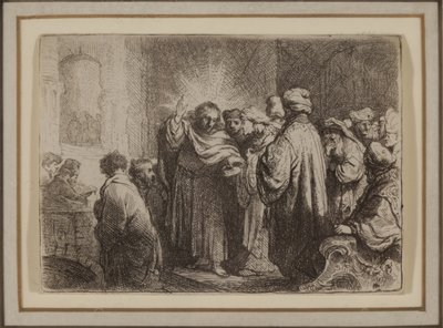 The Tribute Money, 1635 körül (rézkarc) alkotó: Rembrandt van Rijn