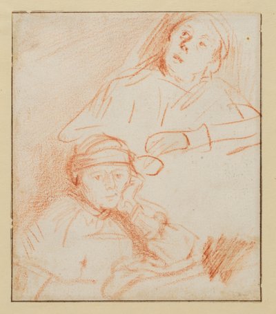 Két tanulmány Saskiáról, 1636-1637 kb alkotó: Rembrandt van Rijn