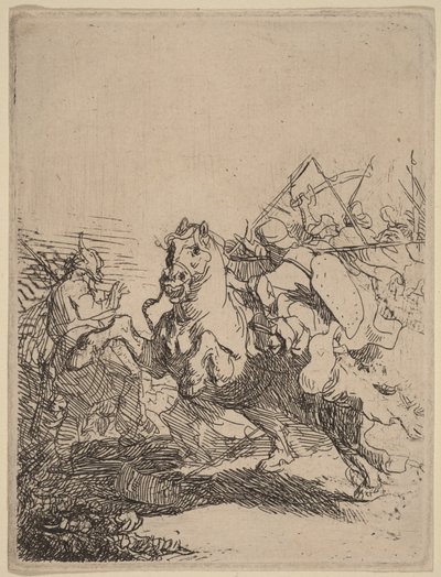 Lovassági csata alkotó: Rembrandt van Rijn