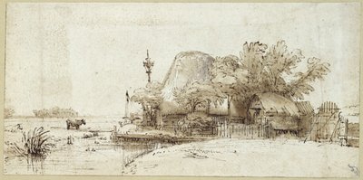 Tanya a patak mellett alkotó: Rembrandt van Rijn