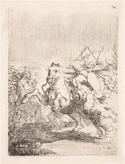 Lovas csata alkotó: Rembrandt van Rijn