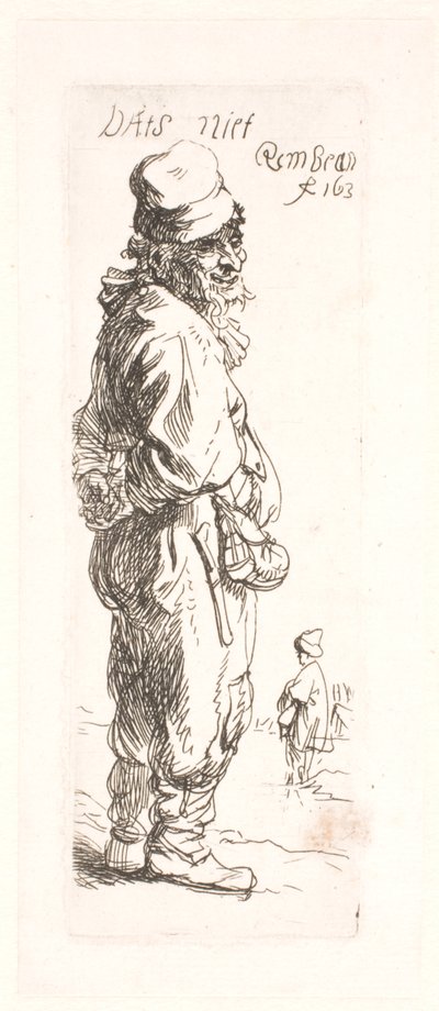 Egy paraszt: a pár másik tagja, aki így válaszol alkotó: Rembrandt van Rijn