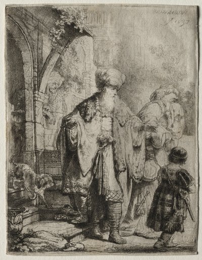 Ábrahám kiűzi Hágárt és Izmaelt alkotó: Rembrandt van Rijn