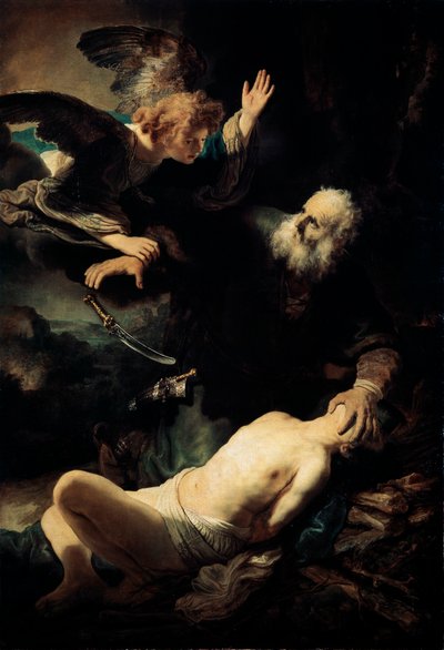 Ábrahám feláldozza Izsákot, 1635. alkotó: Rembrandt van Rijn