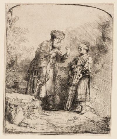 Ábrahám és Izsák alkotó: Rembrandt van Rijn