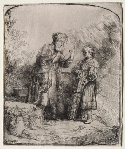 Ábrahám és Izsák alkotó: Rembrandt van Rijn