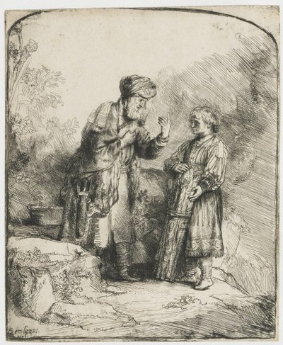Ábrahám és Izsák alkotó: Rembrandt van Rijn