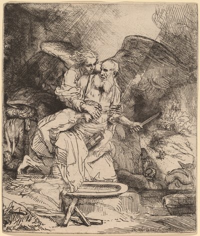 Ábrahám áldozata alkotó: Rembrandt van Rijn