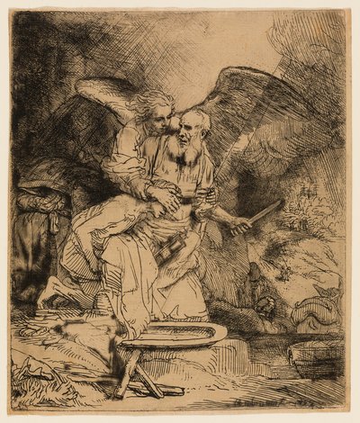 Ábrahám áldozata alkotó: Rembrandt van Rijn