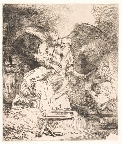 Ábrahám áldozata alkotó: Rembrandt van Rijn