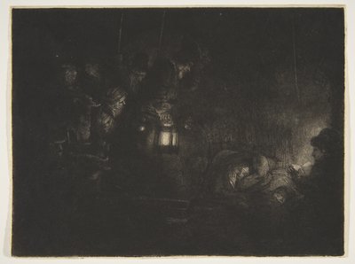 A Pásztorok imádása: Éjszakai darab, kb. 1657. alkotó: Rembrandt van Rijn