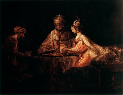 Assuerus, Hámán és Eszter, 1660 alkotó: Rembrandt van Rijn