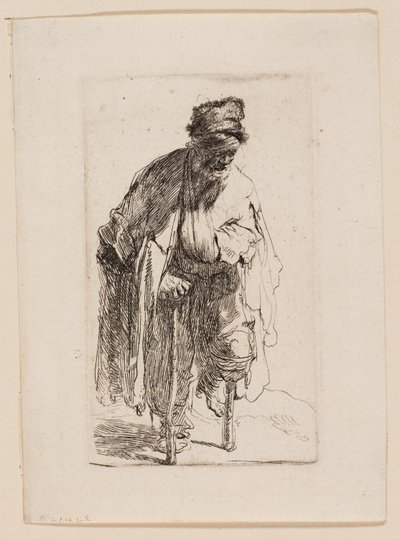 Koldus fa lábbal alkotó: Rembrandt van Rijn