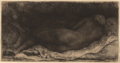 Fekete nő fekve alkotó: Rembrandt van Rijn