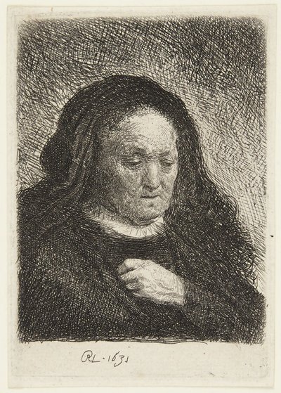 Rembrandt édesanyjának mellszobra alkotó: Rembrandt van Rijn