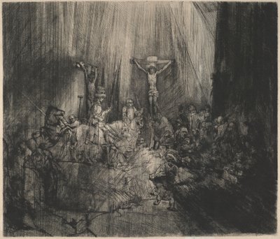 A két tolvaj között keresztre feszített Krisztus (A három kereszt) alkotó: Rembrandt van Rijn