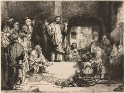 Krisztus prédikációja (La petite Tombe) alkotó: Rembrandt van Rijn
