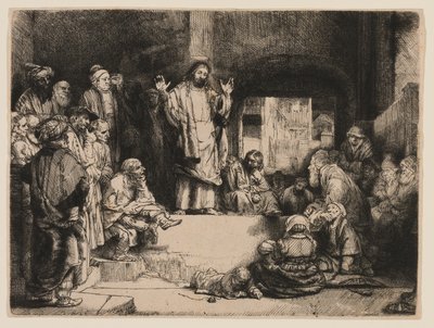 Krisztus prédikációja alkotó: Rembrandt van Rijn