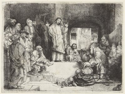 Krisztus prédikál alkotó: Rembrandt van Rijn