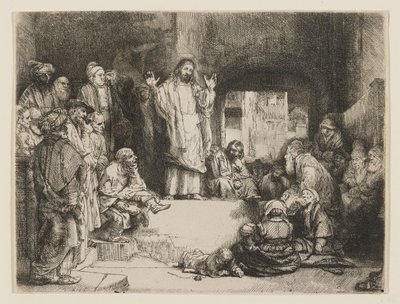 Krisztus prédikál alkotó: Rembrandt van Rijn