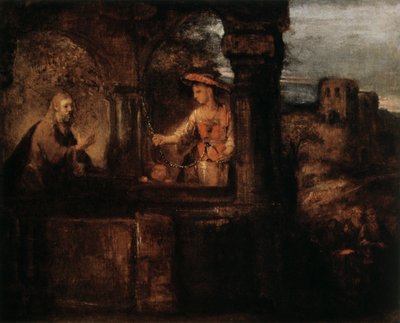 Krisztus és a szamáriai asszony, 1659. alkotó: Rembrandt van Rijn