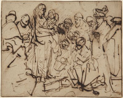 Krisztus és a házasságtörő asszony alkotó: Rembrandt van Rijn