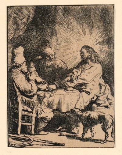 Krisztus Emmausban: A kisebb tányér alkotó: Rembrandt van Rijn