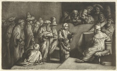 Krisztus vitázik az orvosokkal: vázlat alkotó: Rembrandt van Rijn