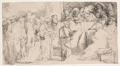 Krisztus vitája a törvénytudókkal: vázlat alkotó: Rembrandt van Rijn