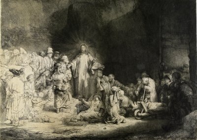 Krisztus meggyógyítja a betegeket: „Száz guldennyomat”, 1649 alkotó: Rembrandt van Rijn