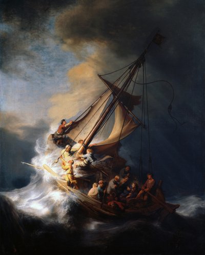 Krisztus a viharban a galileai tavon, 1633 alkotó: Rembrandt van Rijn