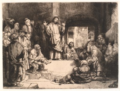 Krisztus prédikál ("La petite tombe") alkotó: Rembrandt van Rijn