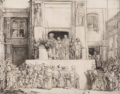 Krisztus bemutatta az embereknek. 1655 alkotó: Rembrandt van Rijn