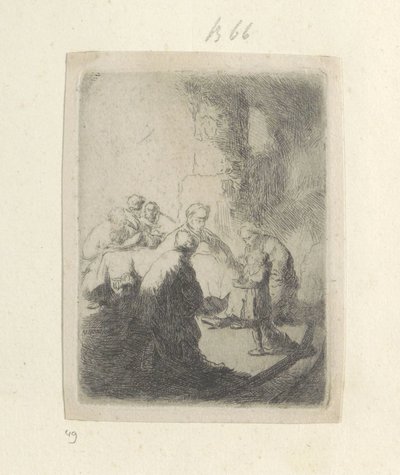 Krisztus és az írástudók: kis tányér Recueil de quatre-vingt-cinq estampes originales (sorozat címe) alkotó: Rembrandt van Rijn