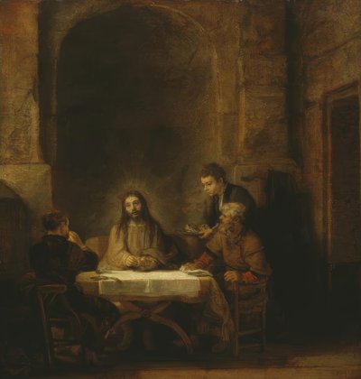 Krisztus és az emmausi tanítványok alkotó: Rembrandt van Rijn