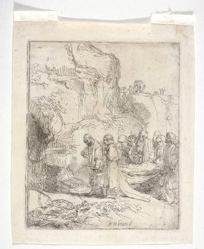 Krisztust a sírba viszik alkotó: Rembrandt van Rijn