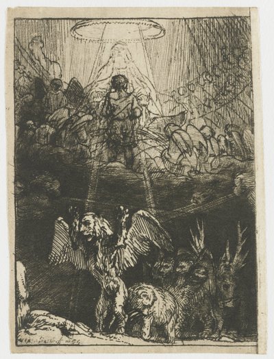 Dániel látomása a négy vadállatról alkotó: Rembrandt van Rijn