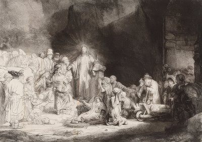 A száz gulden levél. 1649 körül alkotó: Rembrandt van Rijn