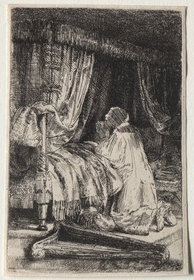 Dávid imában, 1652. alkotó: Rembrandt van Rijn