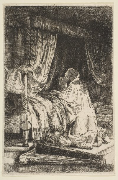 Dávid imában, 1652. alkotó: Rembrandt van Rijn