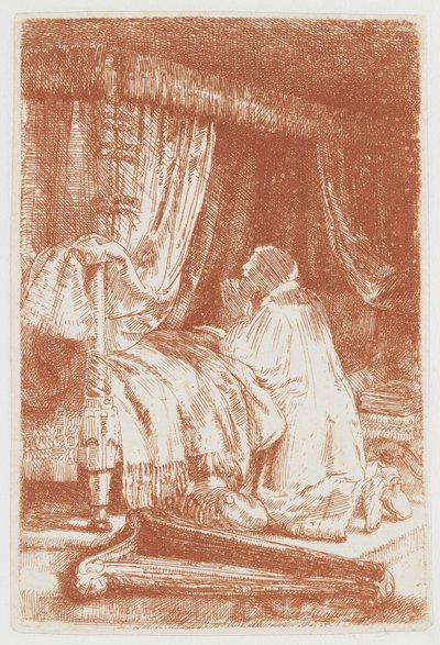 Dávid az imában alkotó: Rembrandt van Rijn