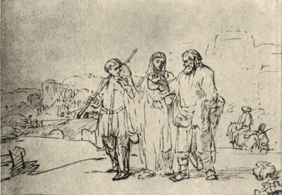 Séta Emmausba alkotó: Rembrandt van Rijn