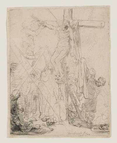 A Keresztről való levétel, vázlat alkotó: Rembrandt van Rijn